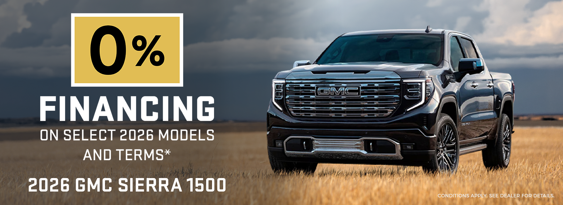 0% Financing on 2026 GMC Sierra 1500